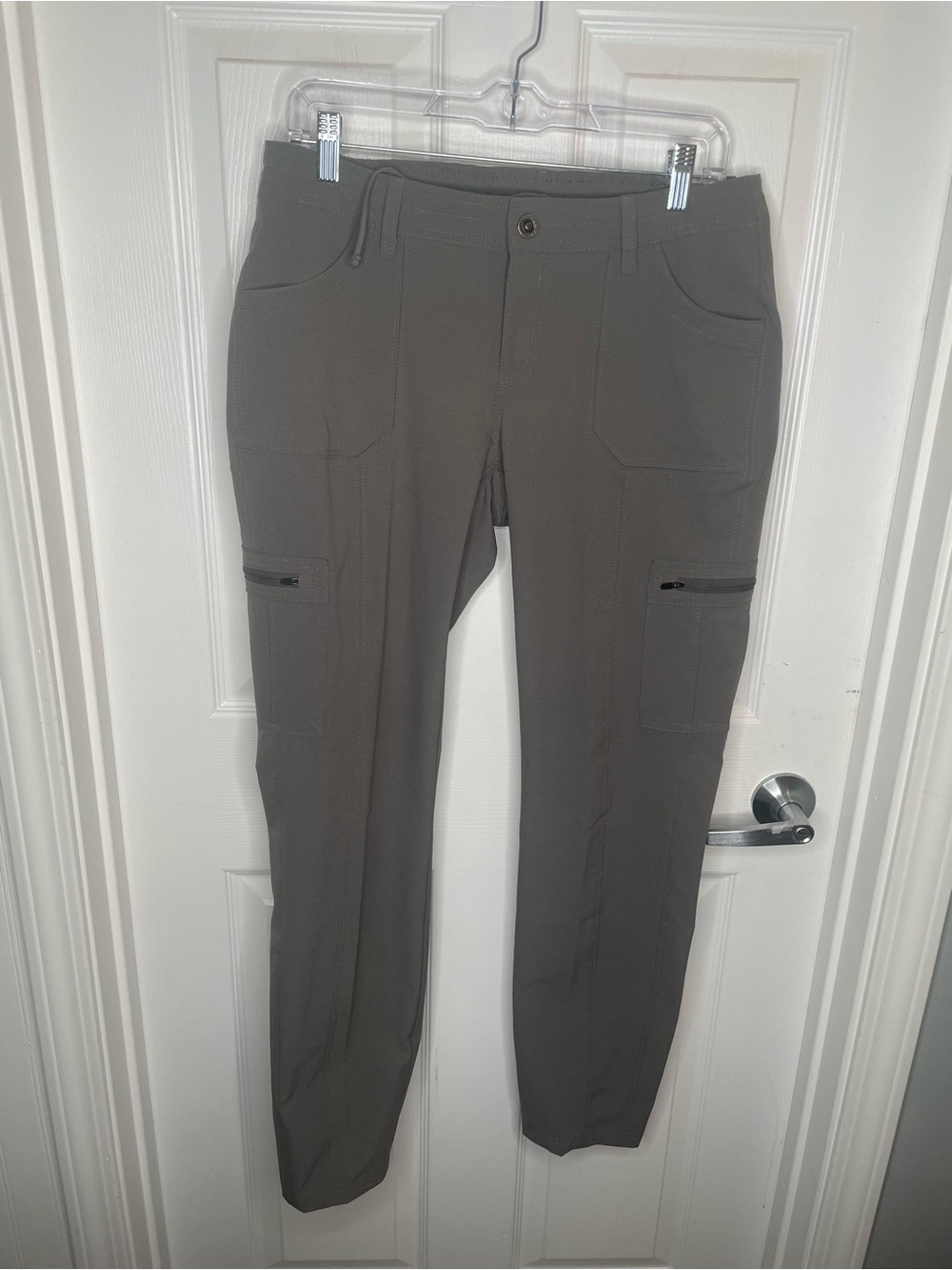 Kuhl Horizn Skinny Pants Athleisure Gorpcore Hiking Camping UPF 50 Light Gray 10